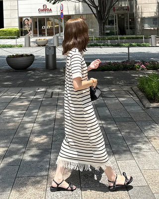 Striped long dress