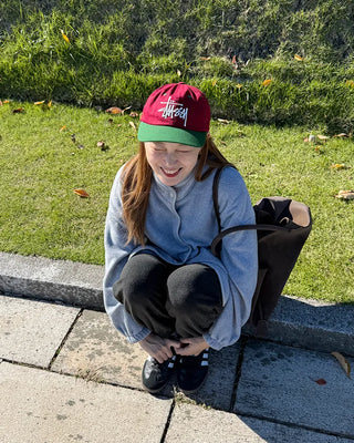 Fleece easy pants with pocket patch