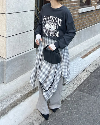 Pintuck Wide Sweatpants