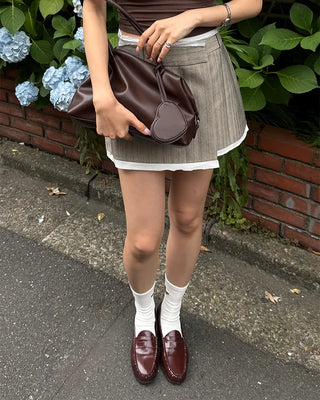Round-toe simple loafers