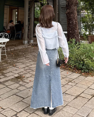 Frill Bistier Blouse Set