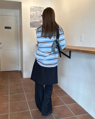 Pleated skirt and slacks set