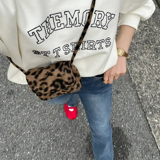 Leopard print mini crossbody bag
