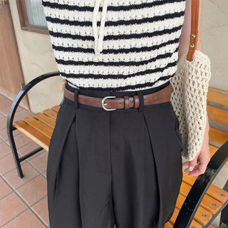Simple faux leather belt
