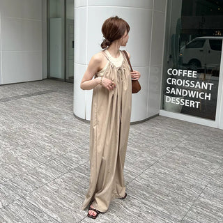 String Wide Jumpsuit