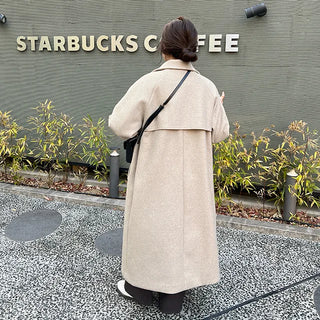 Basic belted long coat