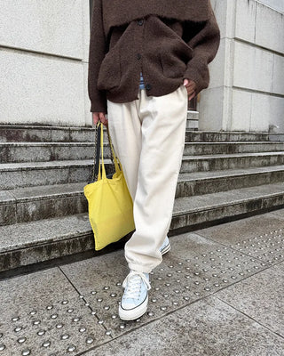 Simple elastic waist jogger pants