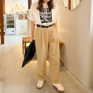 Belted trousers