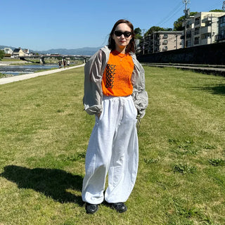 Side-button sweatpants