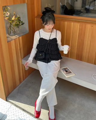 Polka Dot Can-Can Camisole