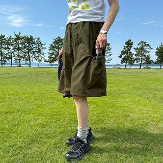 (Unisex) String Cargo Bermuda Pants