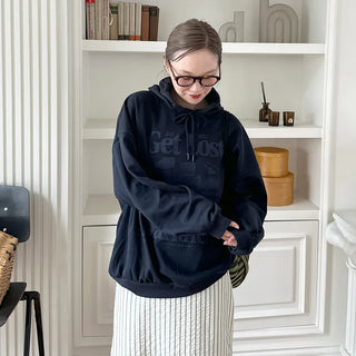 DARKNESS Print Hooded Sweatshirt