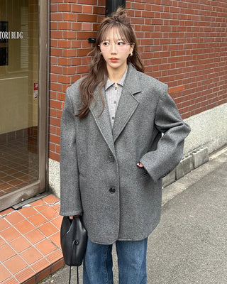 Oversized wool jacket