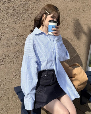 Loose-fit striped shirt