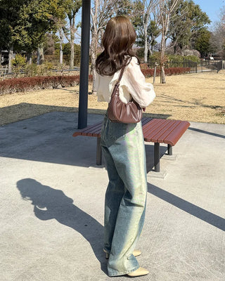 Frilled ribbon blouse