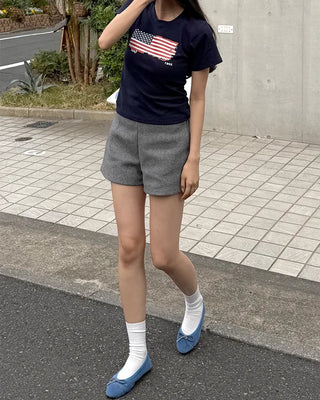 Vintage USA print short-sleeved T-shirt