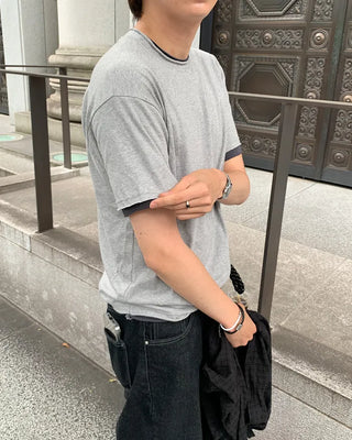 Cutting Layered Cropped T-Shirt
