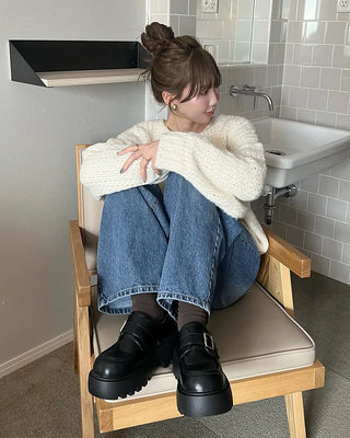 Buckle Platform Loafers