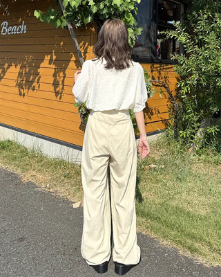Scarf-layered pants