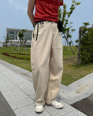 Cotton wide-leg pants