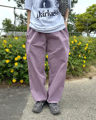 (Unisex) Nylon Check String Pants