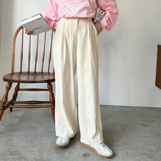 Pintuck Simple Slacks