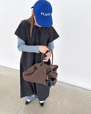 Suede shoulder bag