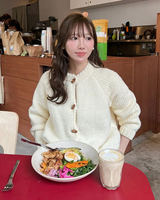Duffle Point Raglan Sleeve Cardigan
