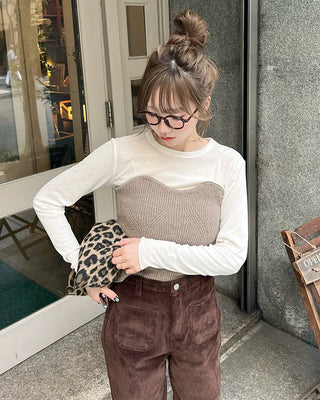 Ribbed sleeveless top