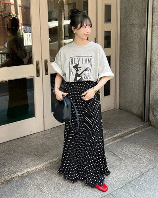 Girl print oversized short-sleeved t-shirt