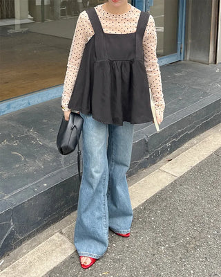 Pintuck Sleeveless Blouse