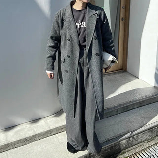 Striped wide slacks
