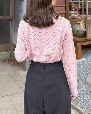 Wave openwork knit