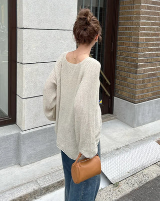 See-through oversized knit