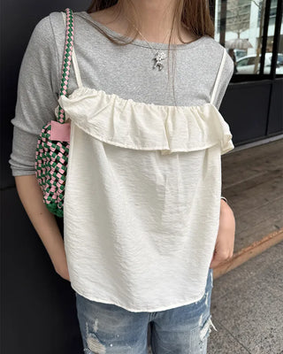 Frill wrap camisole