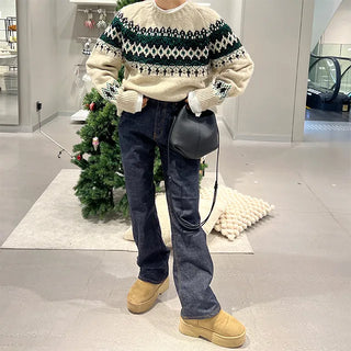 Nordic pattern knit