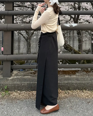 Layered strap wrap skirt