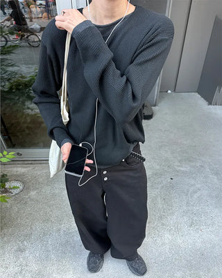 Metallic studded black wide-leg pants