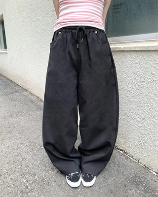 Pocket Cross Point Wide Pants