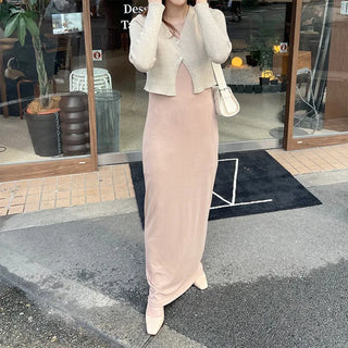 Basic slim long dress
