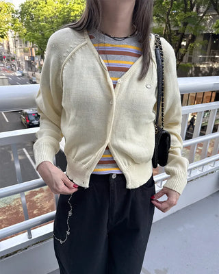 Mini pendant V-neck cardigan