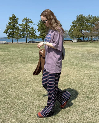 Striped Long Easy Pants
