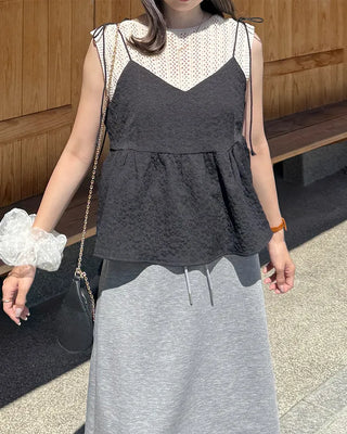 Strappy peplum blouse