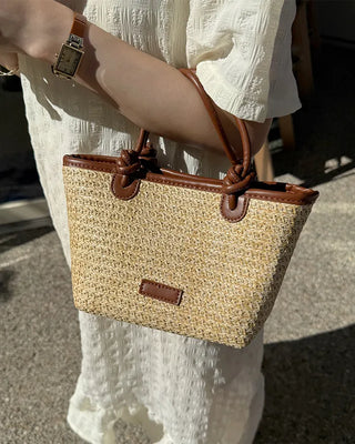 Rattan tote bag