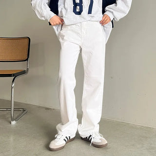 Washed cotton pants