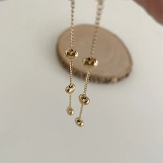 Heart line earrings