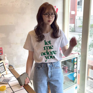 adore lettering T-shirt