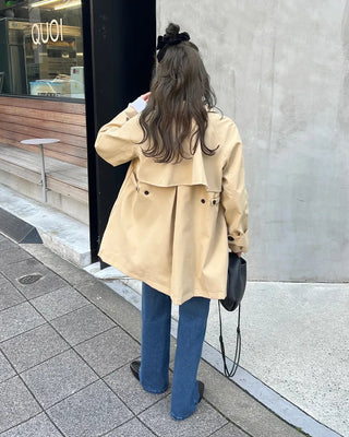 Blue slit point denim pants