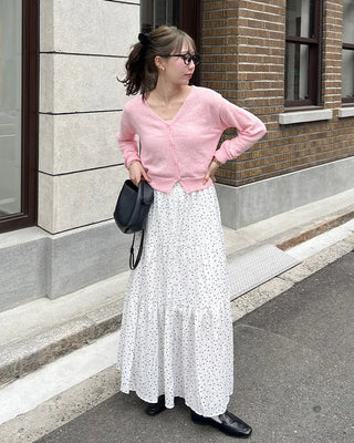 See-through V-neck cardigan