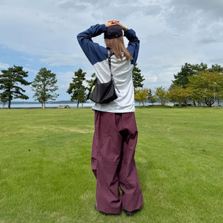 (Unisex) Parachute Wide Fit Cotton Pants
